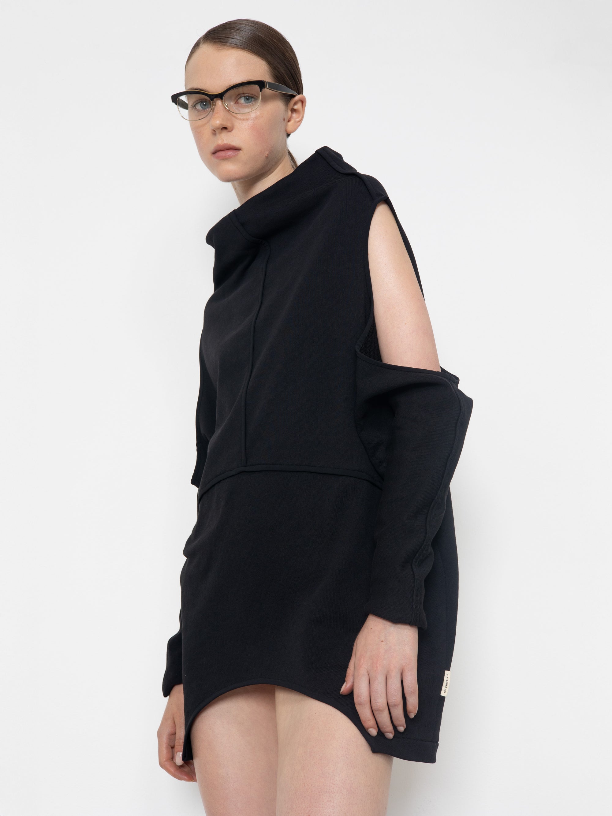 Cutout Sweatshirt Mini Dress - Traversi Studio