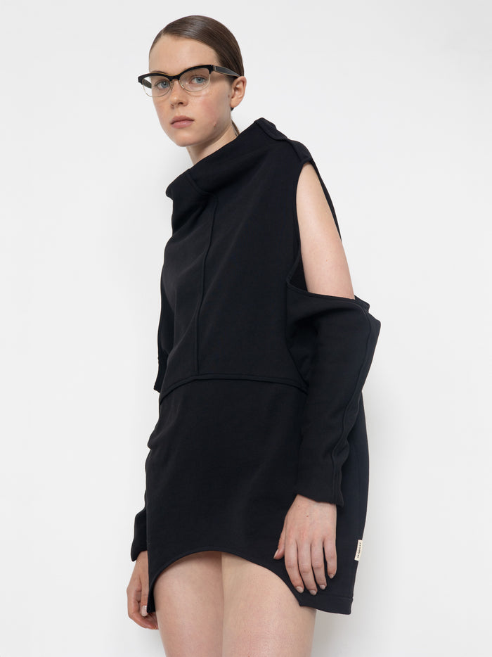 Cutout Sweatshirt Mini Dress - Traversi Studio